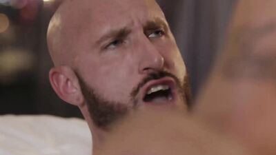 Sexy Muscle Jock Travis Connor rough fucked by tatted Chris
