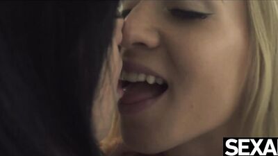 Hot POV sex puts you right between these cute lesbian lovers