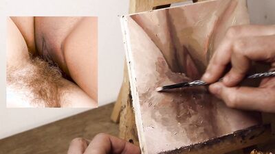 JOI OF PAINTING EPISODE 105 - Fresh and Wet Pubes