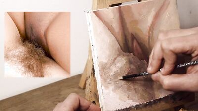 JOI OF PAINTING EPISODE 105 - Fresh and Wet Pubes
