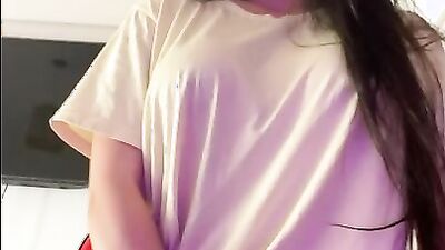 Beautiful Sexy Gamer Girl Touching and Fingering Herself Showing Boobs Ass and Pussy