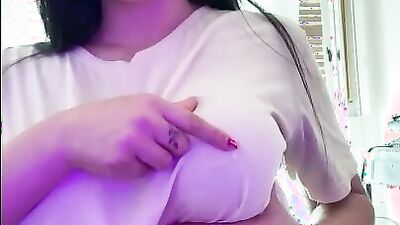 Beautiful Sexy Gamer Girl Touching and Fingering Herself Showing Boobs Ass and Pussy