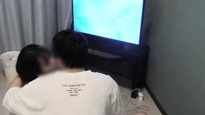 A kinky couple having hot sex after watching a movie with her.