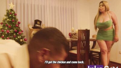 Sin at Christmas between Milf and 18 year old stepdaughter