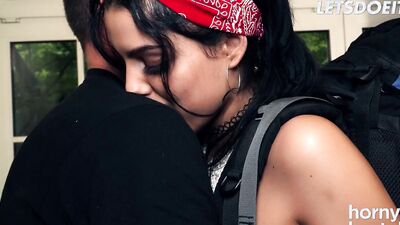 Slutty Young Latina Bad Lady Fucks Owner For A Free Accommodation At Hostel - HORNY HOSTEL