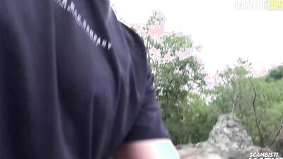 Mature Italian Woman Outdoors Fucking With Her Husband - AMATEUR EURO