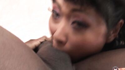 Naughty Yuki Mori is ready to give a good deep throat to a big black cock
