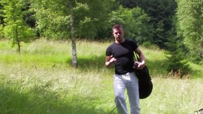 She was ready for anal sex when she met the handsome guy in the forest
