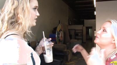 After masturbating for a while the horny lesbian babe got down on a mature woman