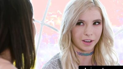 Hot Blonde Kenzie Reeves Tries Anal With Her Pretty Bestie Adria Rae While Playing Never Have I Ever