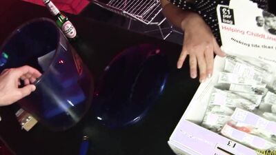 Cutie fucking with a horny customer in the strip club