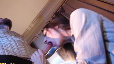 FAKEhub Halloween - horror movie actress with slim fit body and plump ass confronted by real bad guy