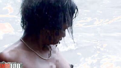 Interracial fucking at the beach with Shania a cute ebony babe