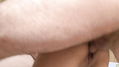Before getting her shaved cunt plowed, she sucks a hard cock