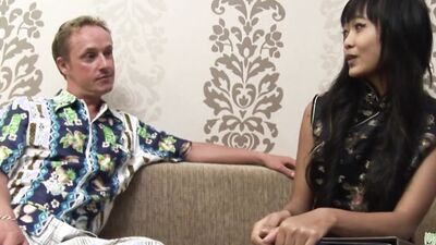 Once the Asian massage is over he leads the brunette into the bed to bang