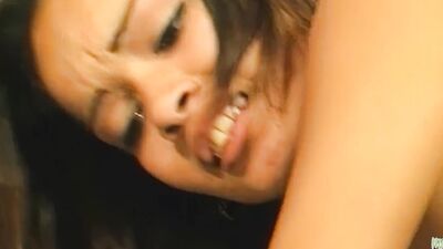 This shaved Asian pussy loves getting licked and fucked by big strong men