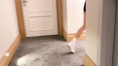 a beautiful girl after training at the gym dragged a guy into bed and fucked him