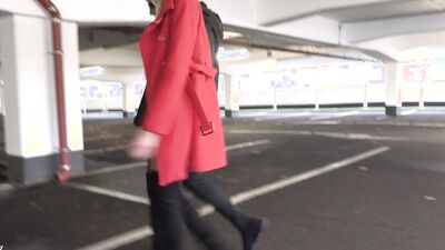 Blonde Bitch fucked by 19years Old BBC at the Parking Lot