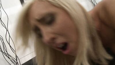 Having sex in high heels is what the naughty blonde babe really likes to do