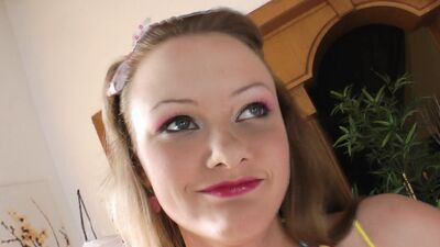 Anal training of a teen beauty