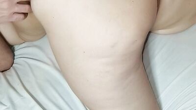 He touches me, fucks me and I cum on all fours