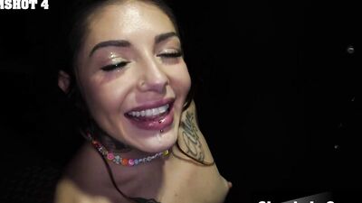 GloryholeSecrets - Hot Inked Babe Loves Slupring On Cocks At The Gloryhole