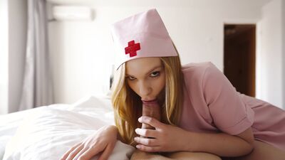 Babe nurse is here to relieve your loneliness and empty your balls