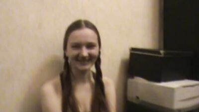 Gorgeous and shy teen babe never fucked on video before