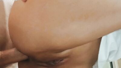 Asian Tik Tok bitch gets juicy ass fucking and full asshole of cum