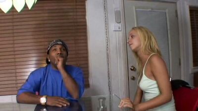 Blondie gets her pussy eaten out and fucked by a black dude
