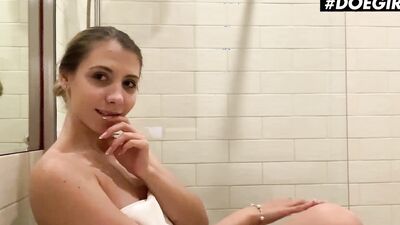 Slim Babe Stefanie Moon Touches Her Body Sensually - DOEGIRLS
