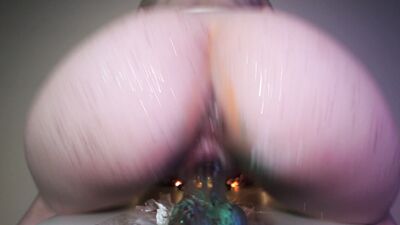 ASMR PORN FUCK WITH THE SWEET CREAMY GLASS DILDO ???? (no talking, just moaning)