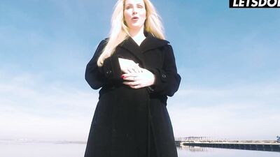 Blonde MILF Georgie Lyall Banged Deep By The Sea By Big Dick Fisherman - LATINA MILF