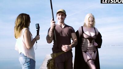 Blonde MILF Georgie Lyall Banged Deep By The Sea By Big Dick Fisherman - LATINA MILF