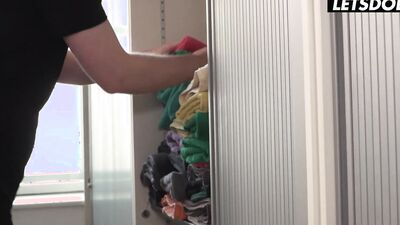Katerina Rina Caught Masturbating Then Fucked Hard By Security - HORNY HOSTEL