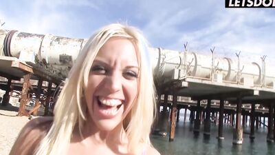 Spanish Babe Blondie Fresser Fucked On The Beach By Big Cock - LATINA MILF