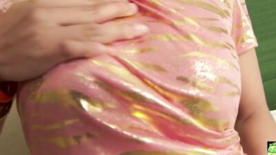 Asian Shaved Beauty Drilled on the Bed in Missionary and Doggy Style Showering After Facial