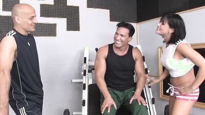 Cute beauty joins the exercise regime and gets fucked in the gym