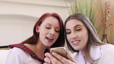 Lucky mature guy gets to fuck these innocent hotties in his house
