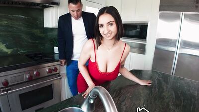 HouseHumpers Horny Homeowner with Big Tits Fucks Two Property Investors at Once