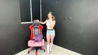 BORED SCHOOLGIRL AT HOME MASTURBATES HER PUSSY AND ASS UNTIL HAVING A SQUIRT, PUTS HER PANTIE INSIDE