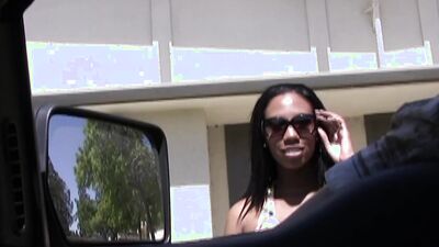 Juicy ebony brunette is easily seduced into having a steamy pounding session in every room