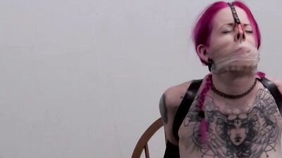 Arms Bound Mouth Taped and Nose Hooked