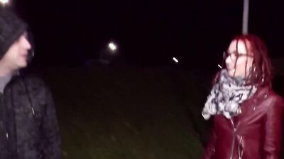 German blonde with big tits gets fucked by two big stranger cocks - (scene 01)