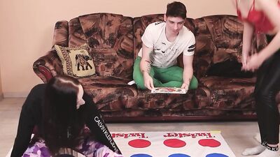 Let these two girls teach you how to play a game of strip twister