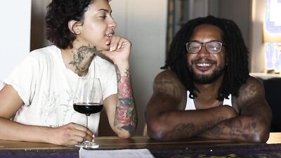 Beautiful Tattooed Amateur Takes BBC On Kitchen Counter - Lustery