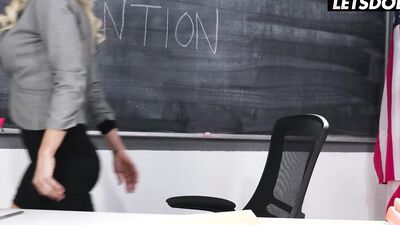 Kinky Teacher Katie Morgan Seduces Her Students Into Amazing Lesbian Threesome - A GIRL KNOWS