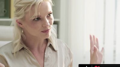 21 SEXTURY - Naughty Blonde Zazie Skymm Fucks With Her Coworker After Peeing On Herself