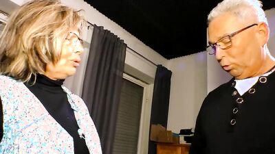 Mature cleaning lady gets fucked by big hard cock at home