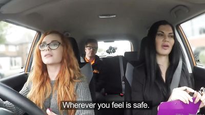 Fake Driving School Readhead Teen Lets Busty Examiner have her way